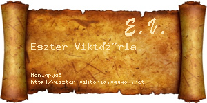 Eszter Viktória névjegykártya